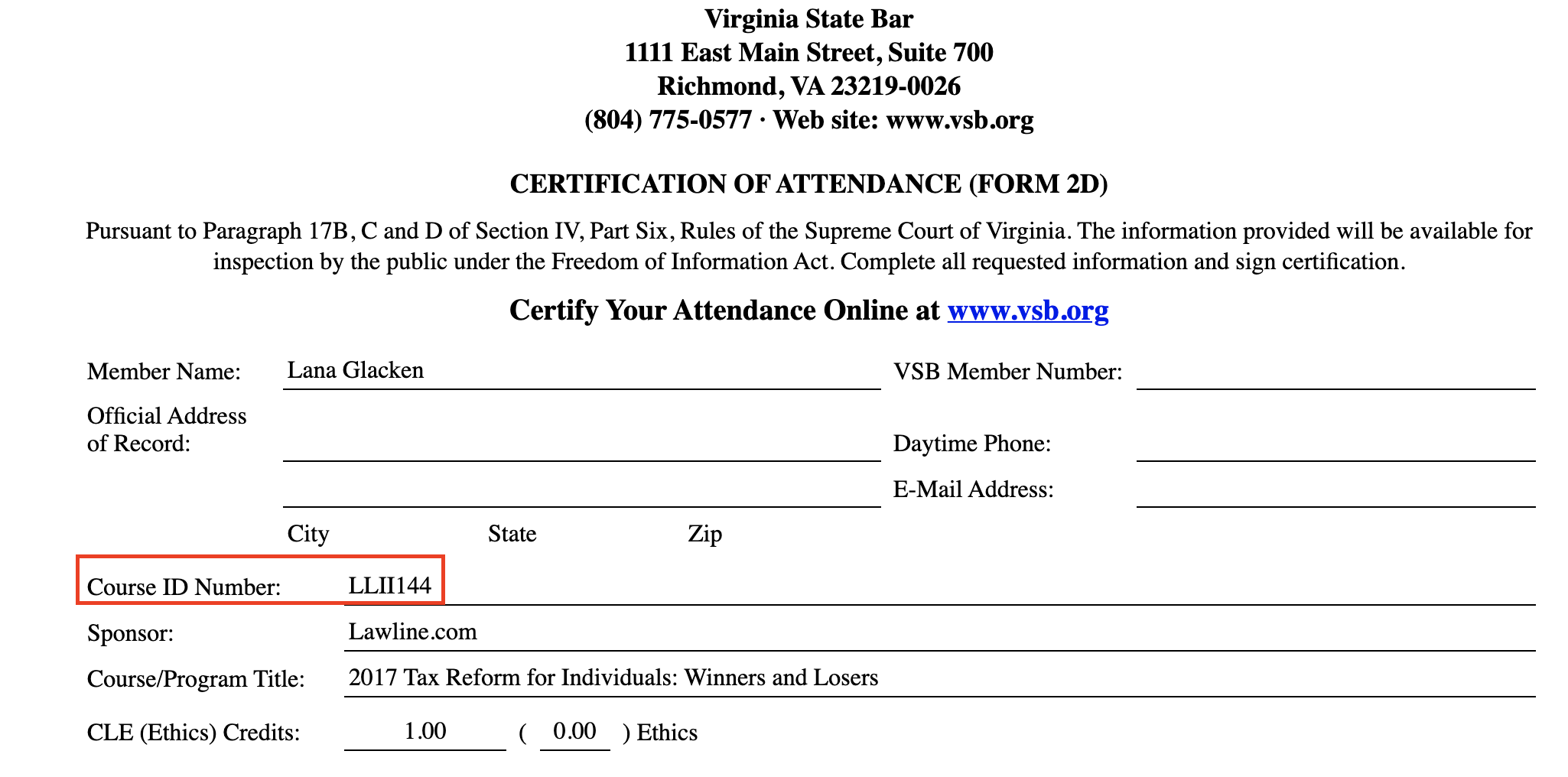 How Do I Find The State Course ID Numbers For Courses I Completed 