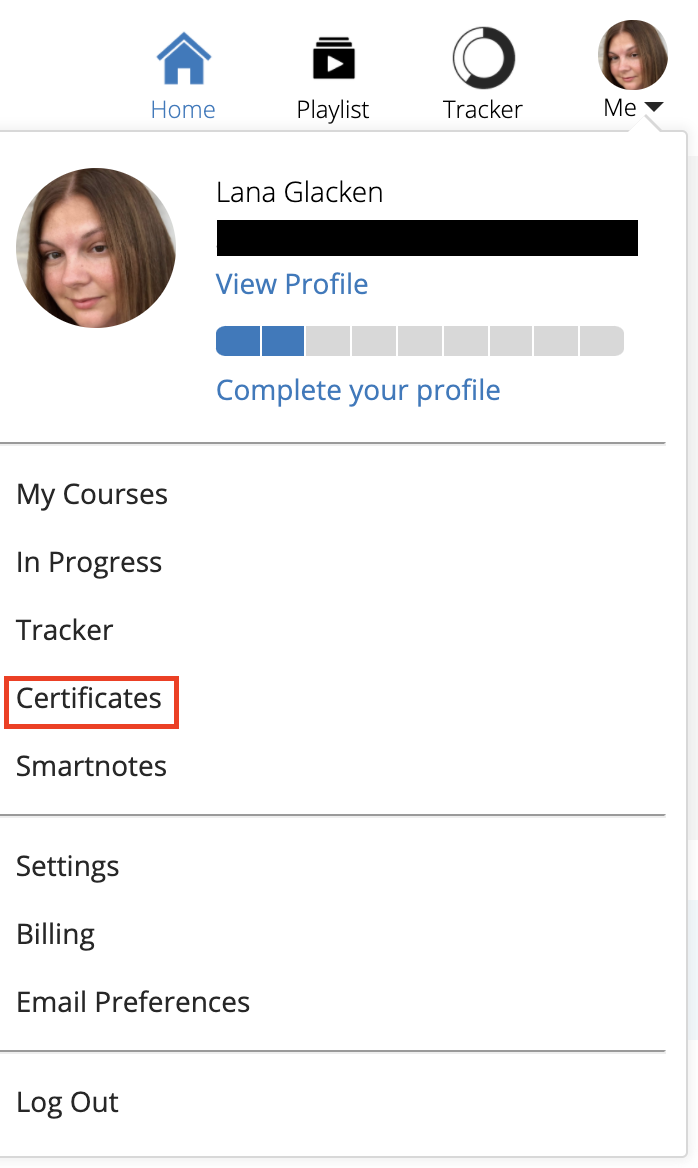 Certificates_option_on_the_Lawline_Account_Menu