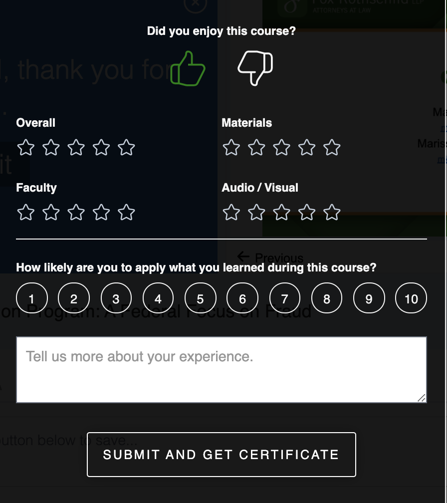 Course Evaluation