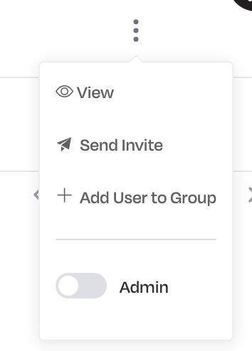 Close up view of the three dots Options menu to show available actions