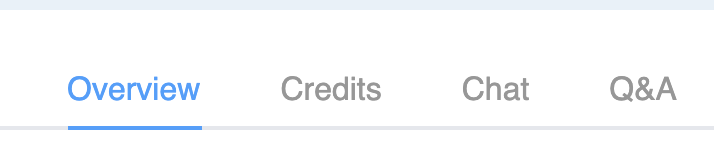 Screenshot of overview tab in course center